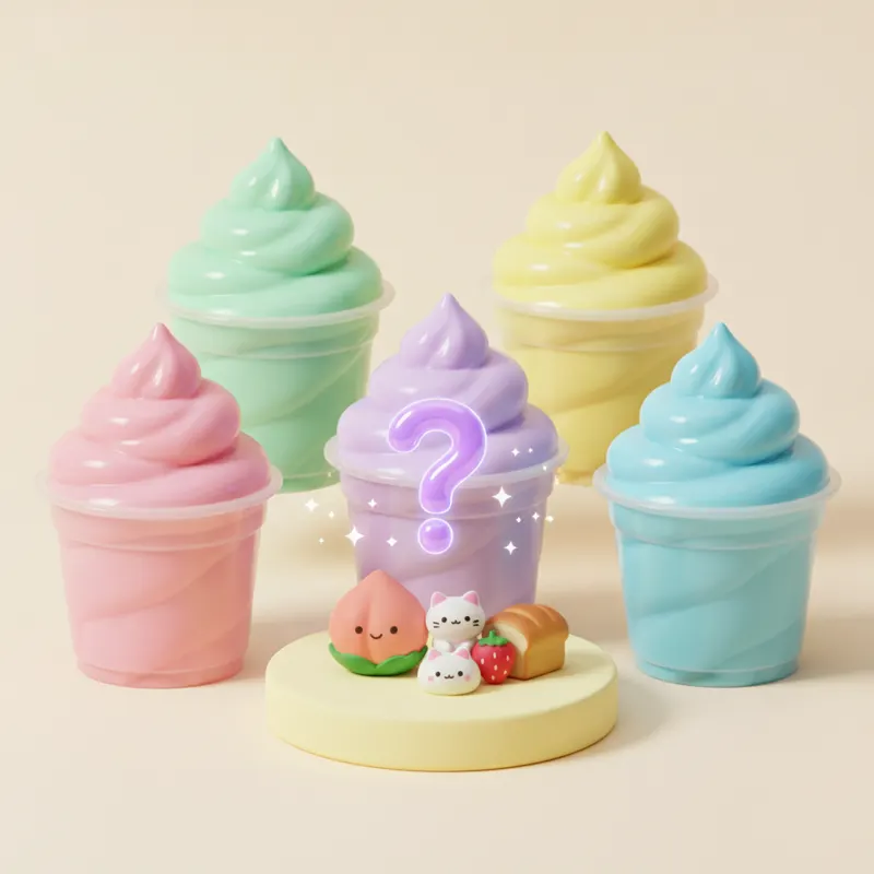 A pile of cute mystery squishy toys